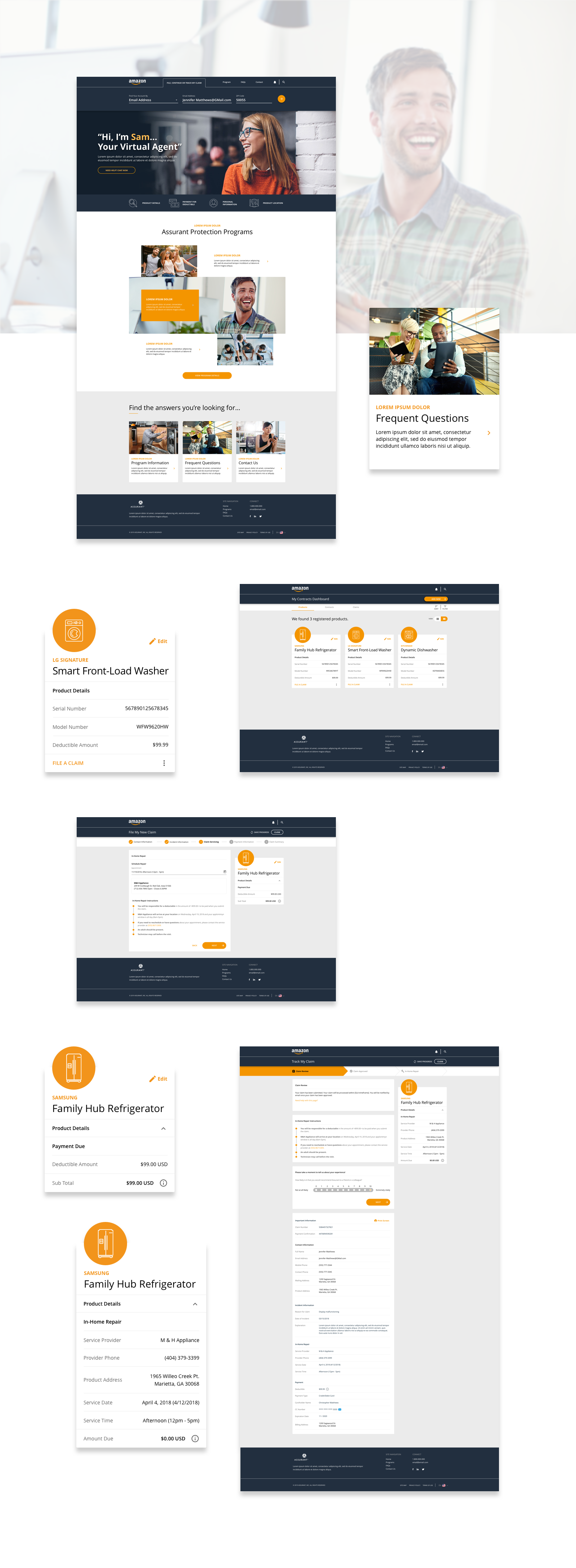 Amazon Mobile Claims Portal Detail