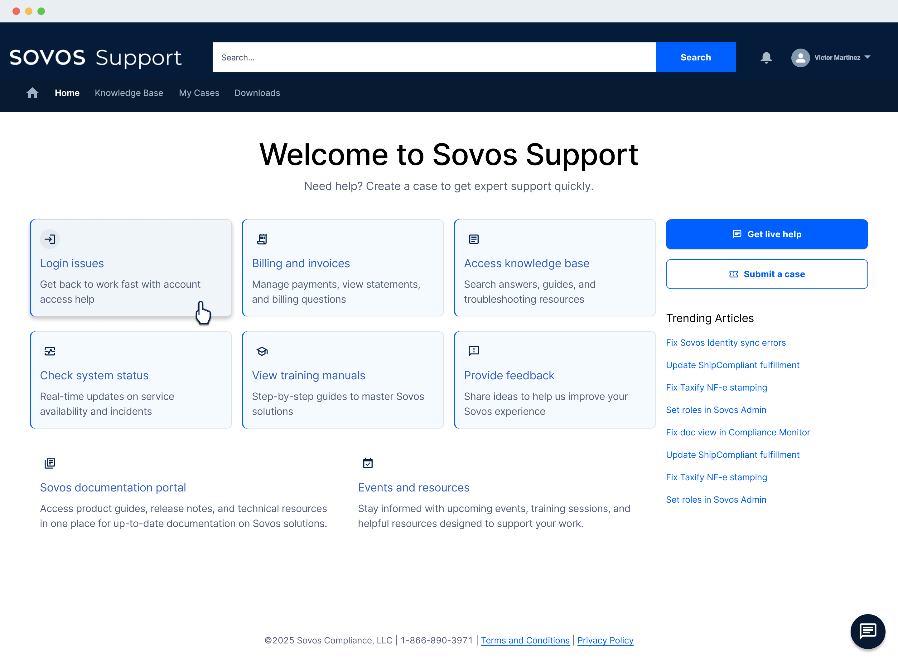 Sovos Support Phase 1